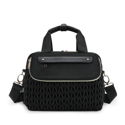 Modische Wickeltasche mit Eleganter Flechtoptik Brehn