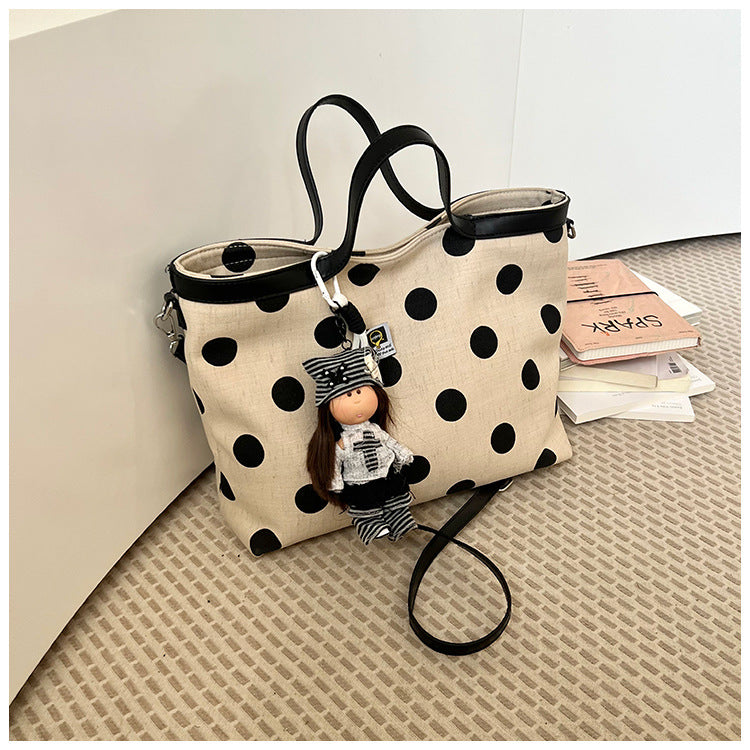 Polka Dot Zugband Schultertasche Brehn