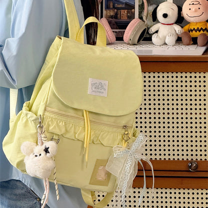 Stylischer Rüschendesign Schulrucksack Brehn