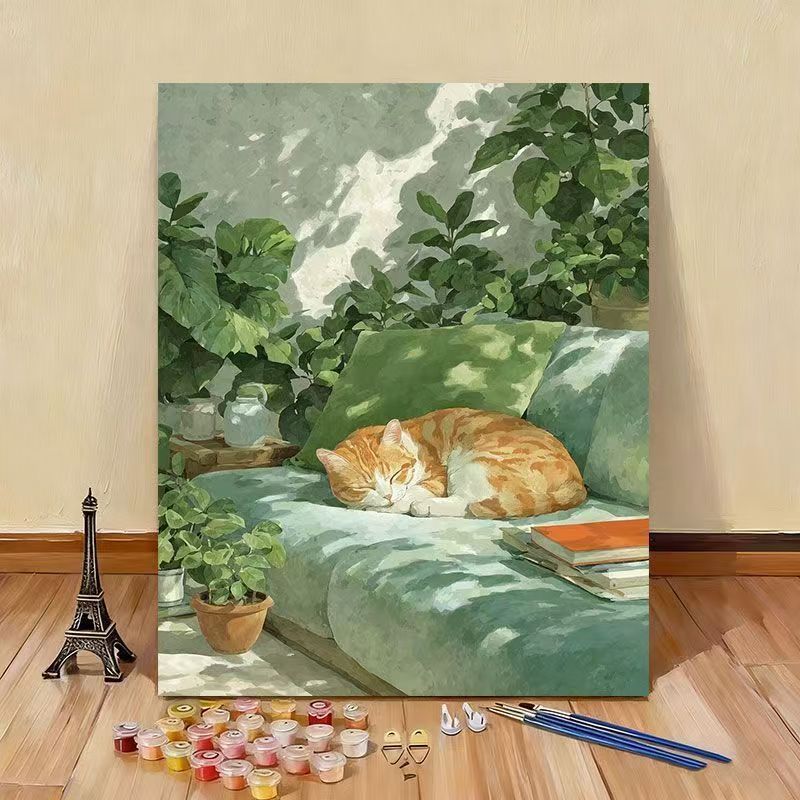 Kat-Themen-Leinwand Wandkunst Brehn