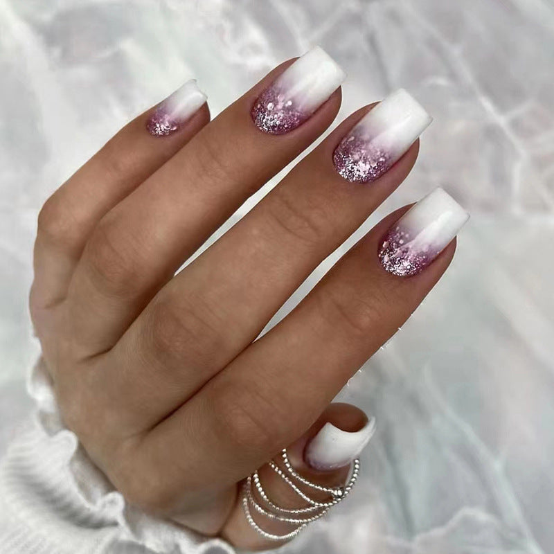 Glamouröse Glitzer-Stiletto Press-On Nägel Brehn