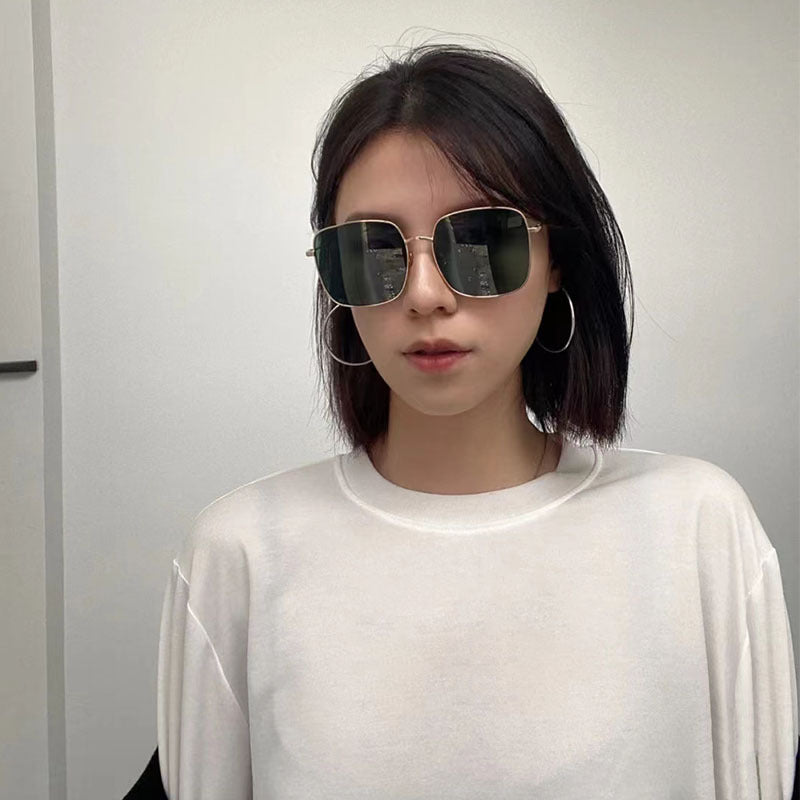 Damen Sonnenbrille mit modernem quadratischen Edelstahlrahmen und polarisierenden Gläsern Brehn