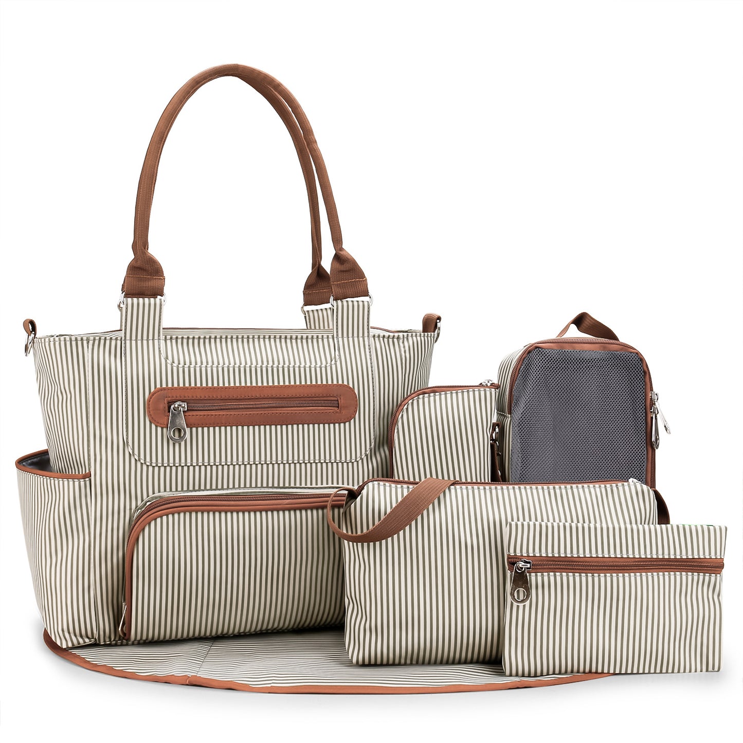 Stilvolle Wickeltasche-Set Brehn