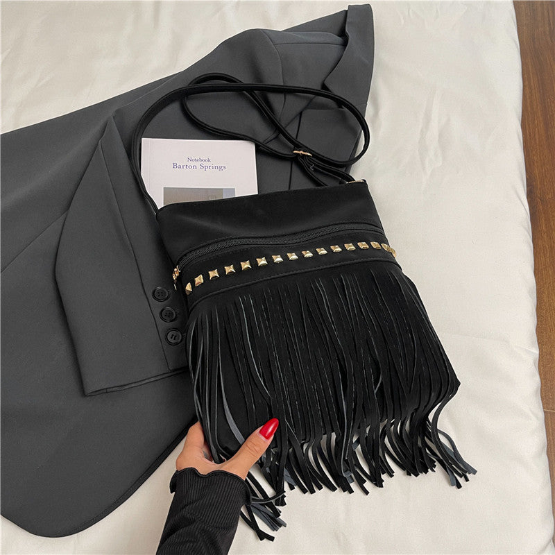 Stylische Fransen Crossbody Tasche Brehn