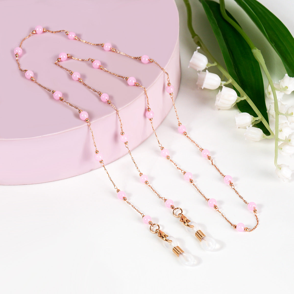 Elegante Perlen Brille Kette Brehn