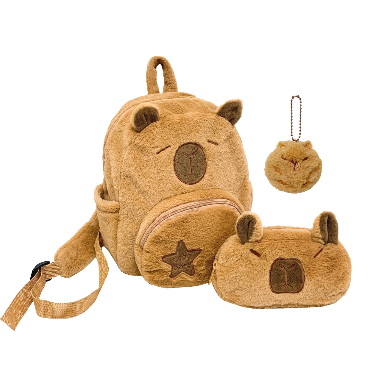 Plüsch-Rucksack mit Tiermotiv und Praktischen Fächern Brehn