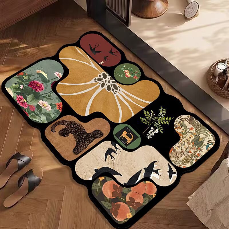 Künstlerisch florales Muster Teppich Brehn