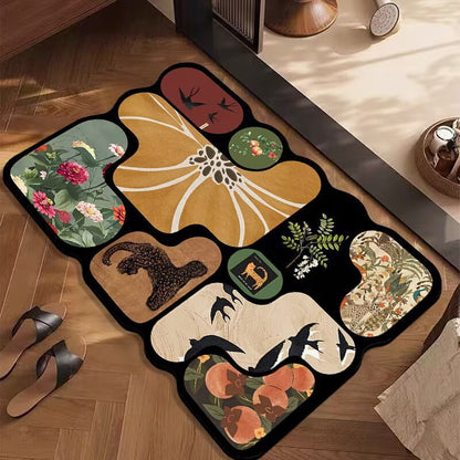 Künstlerisch florales Muster Teppich Brehn