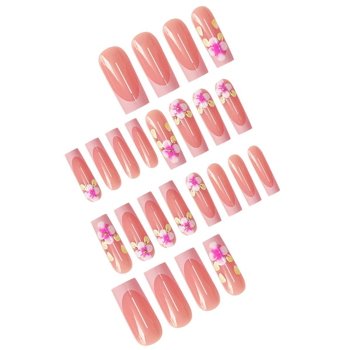Florales Nageldesign-Extensions Brehn