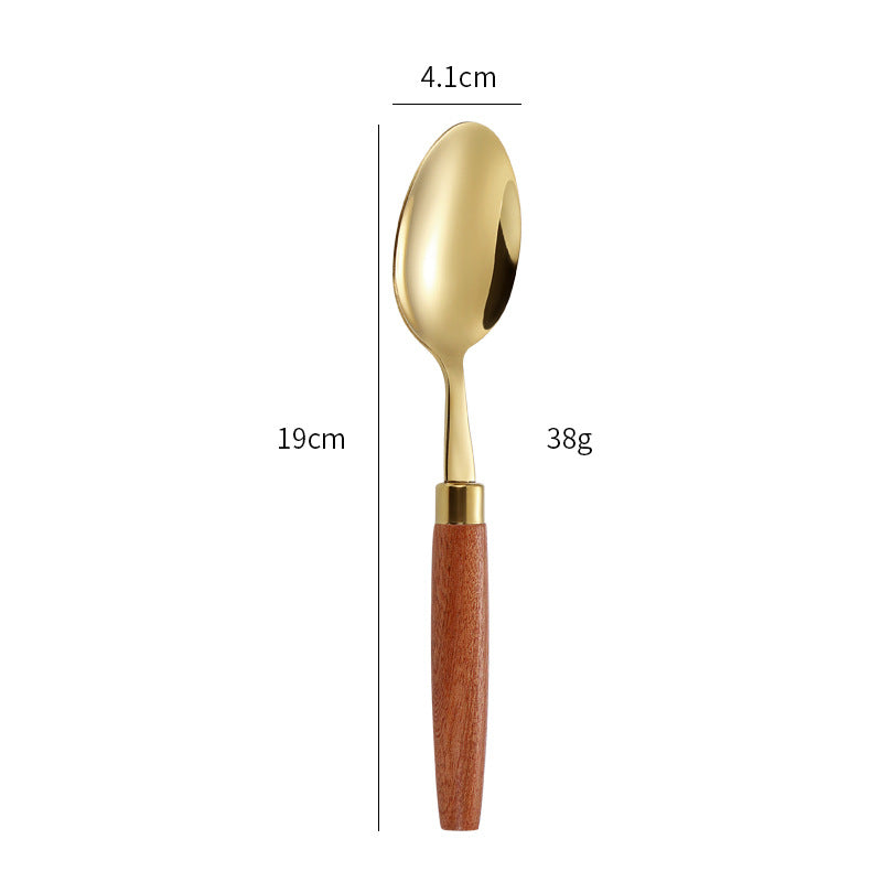 Eleganter Dessertlöffel mit Ergonomischem Holzgriff Brehn