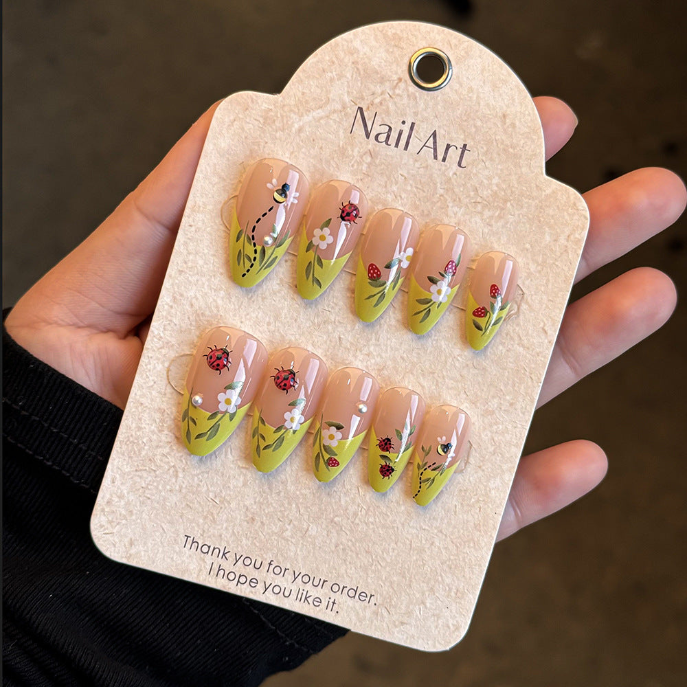 Dekorativer Floral Press-On Nagelset Brehn