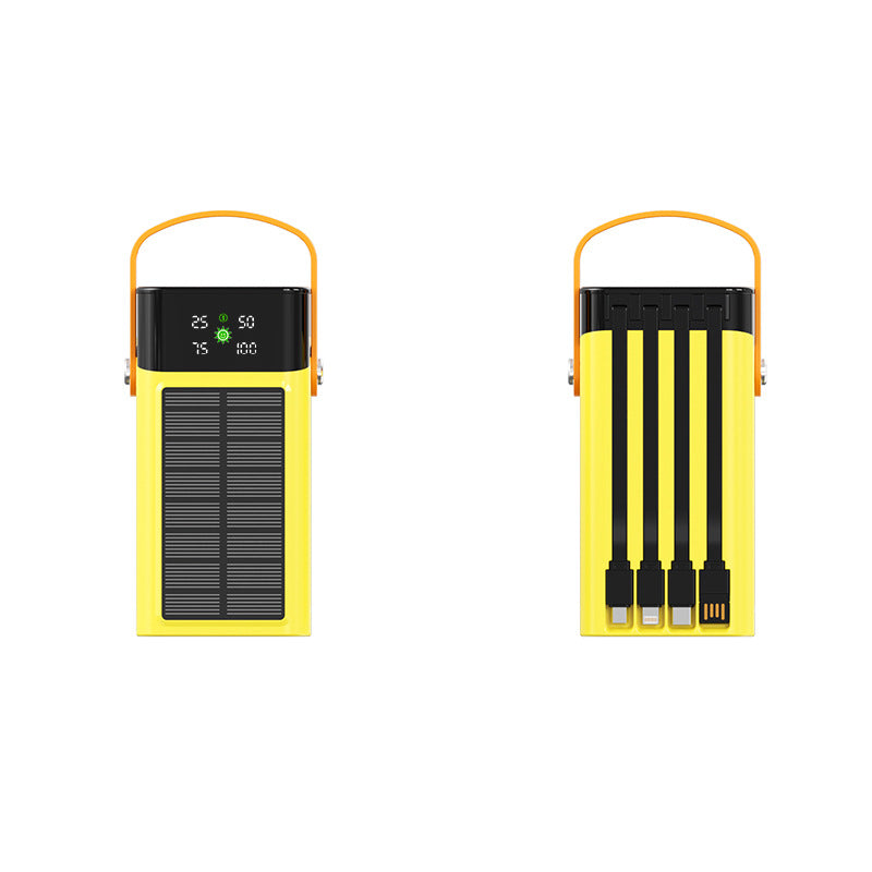 Tragbare Solar-Powerbank mit Integrierter Led-Anzeige und Multifunktionalem Ladekabel Brehn
