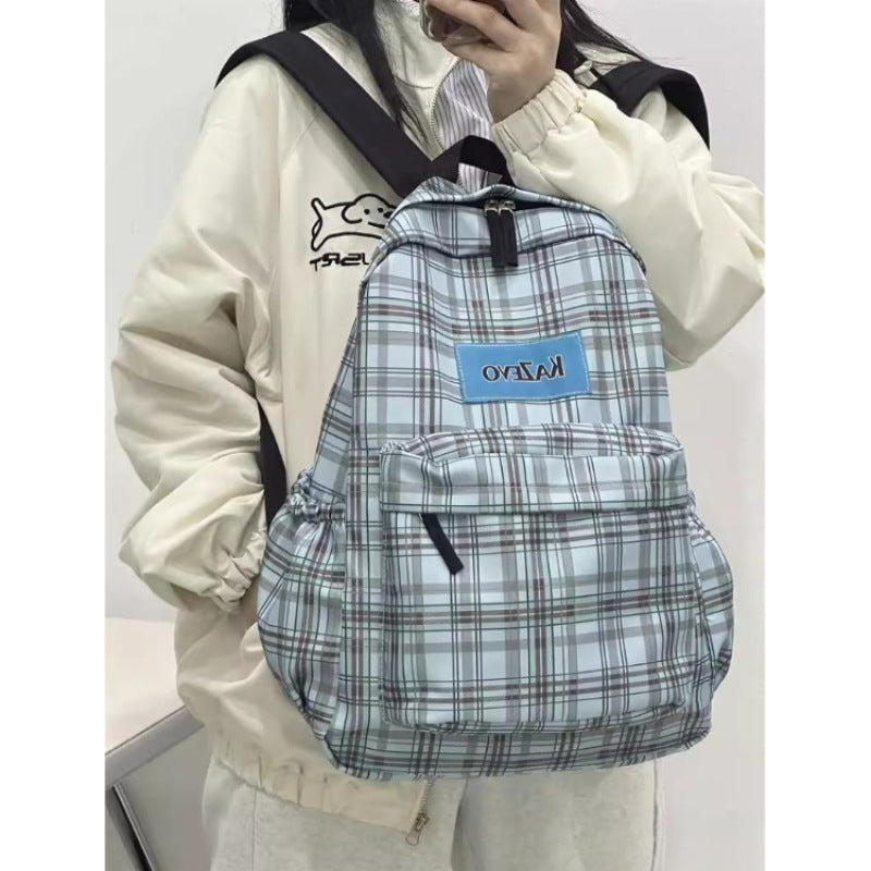 Stylischer kariert gemusterter Laptop-Rucksack Brehn