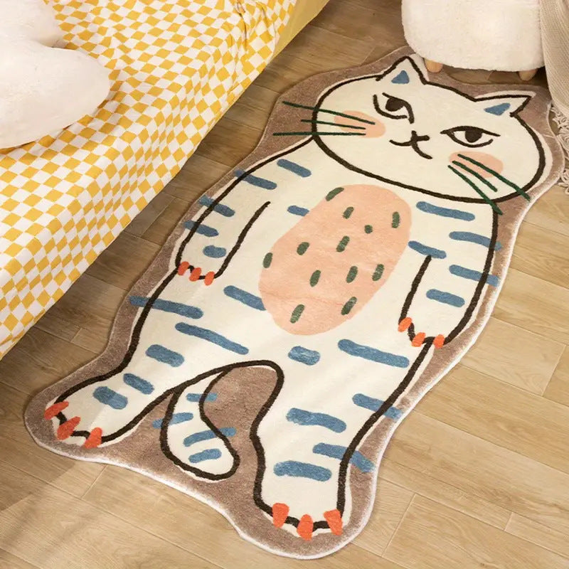 Cartoon Katzenförmiger Teppich