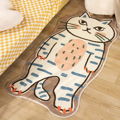 Cartoon Katzenförmiger Teppich