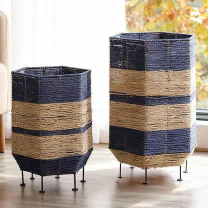 Stilvoller Wäschekorb aus Rattan mit Metallbeinen Brehn