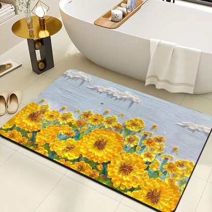 Floral Print Teppich Brehn