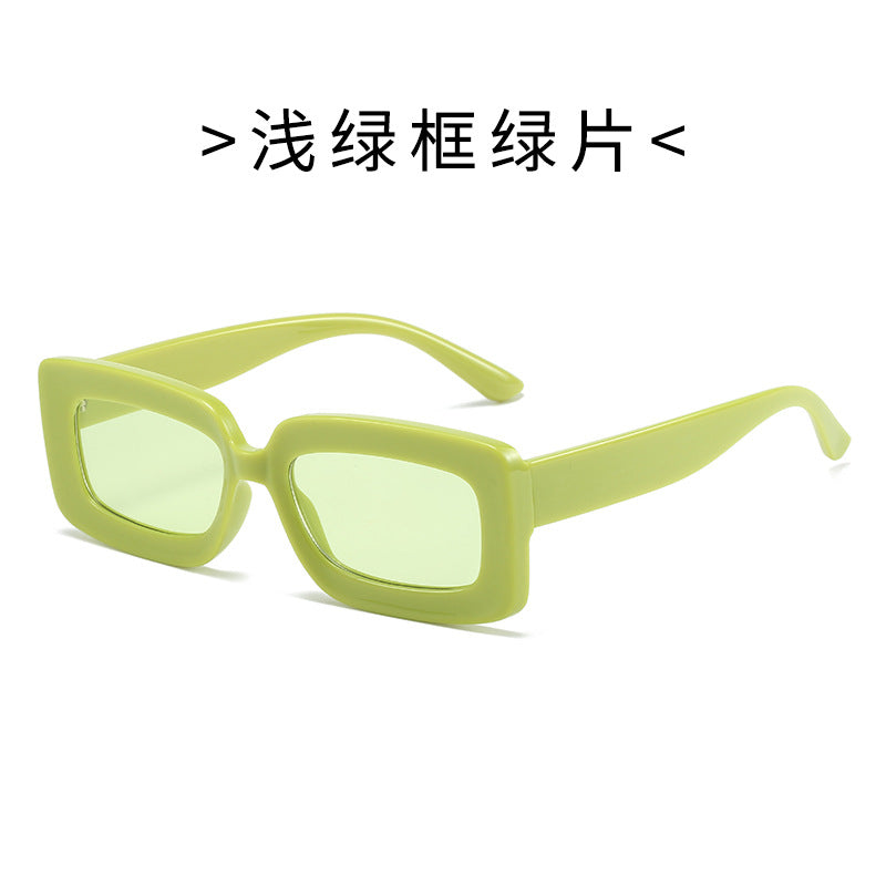 Damen Modische Schildkröten-Sonnenbrille mit rechteckigem Rahmen und Verlaufsgläsern Brehn