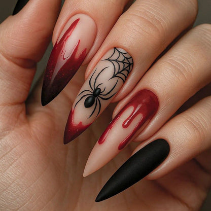 Gothic Halloween-Themen Stiletto Nagel Kunst Verlängerungen Brehn 1789713400