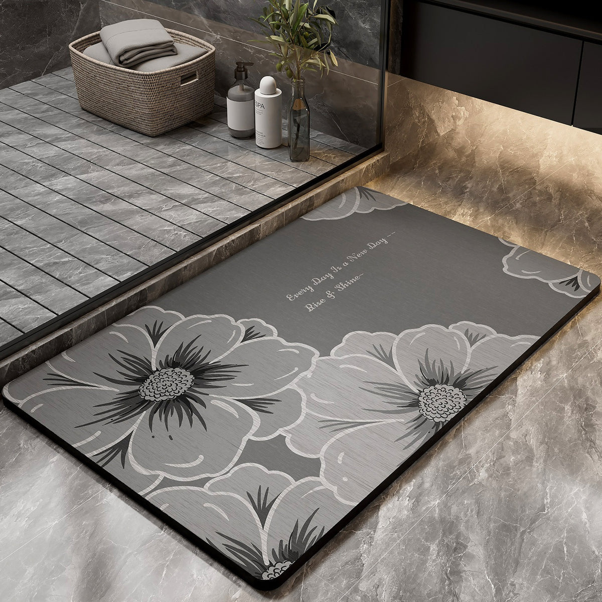 Florales Muster Badewanne Matte