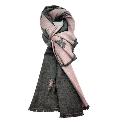 Damen Eleganter und warmer Schal mit geometrischem Muster Brehn