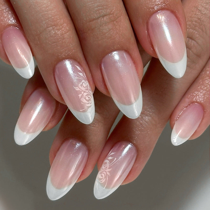 Elegante French Tip Press-On Nails Brehn