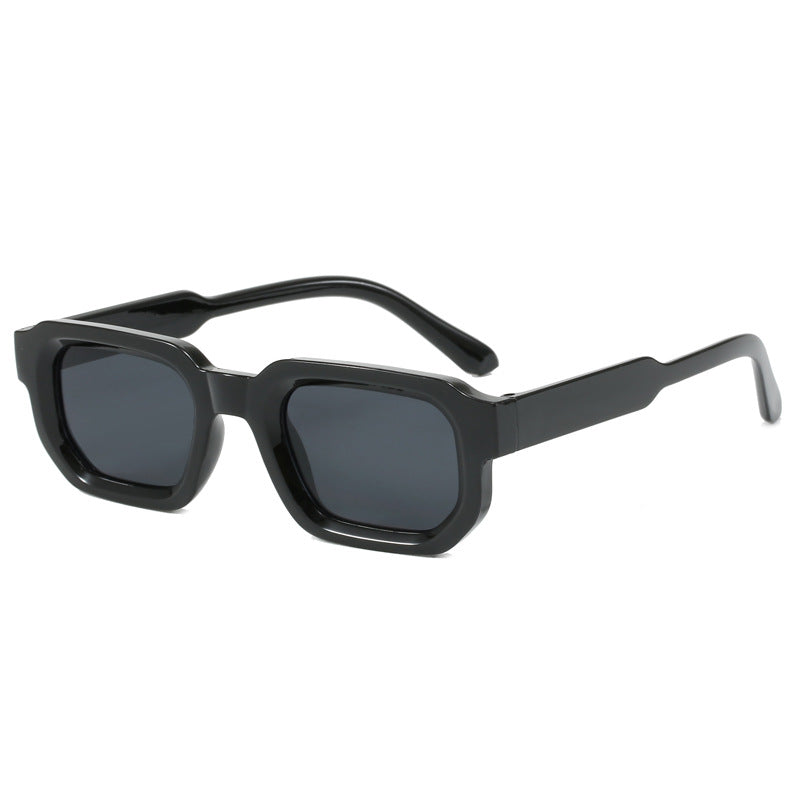 Damen Modische quadratische Sonnenbrille mit klarem Rahmen Brehn