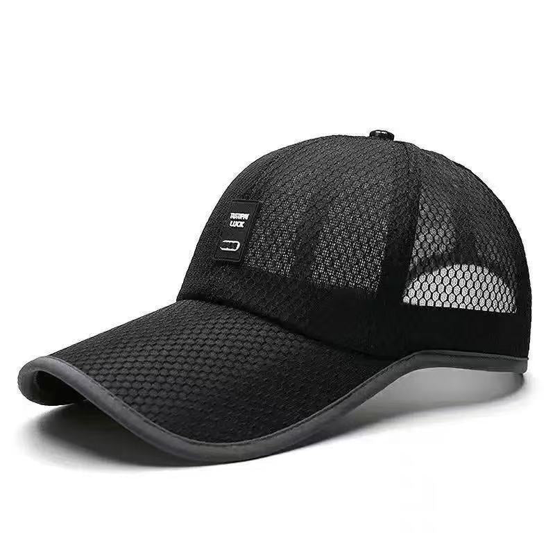 atmungsaktive Mesh-Baseballmütze mit verstellbarem Rückenverschluss und gebogenem Schirm Brehn