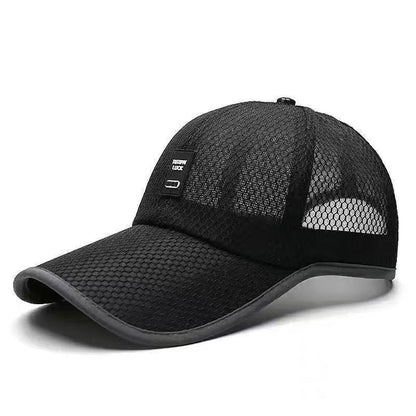 atmungsaktive Mesh-Baseballmütze mit verstellbarem Rückenverschluss und gebogenem Schirm Brehn
