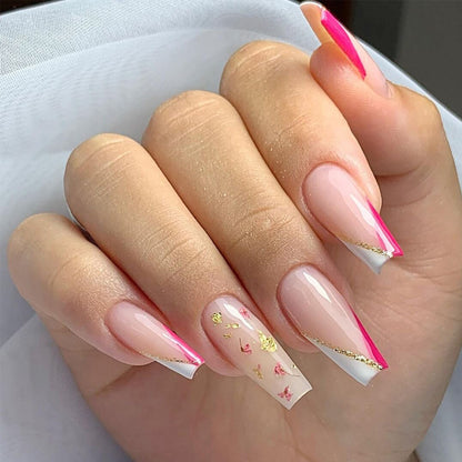 Glamouröse Glitzer-Stiletto Press-On Nägel Brehn