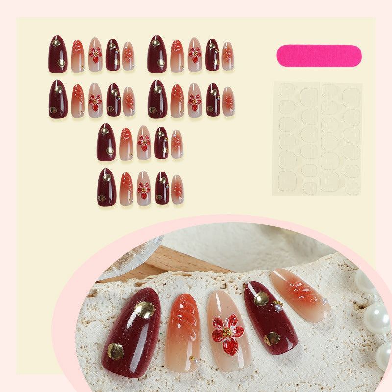 Elegantes Floral Press-On Nagelkunstset Brehn 1788496102