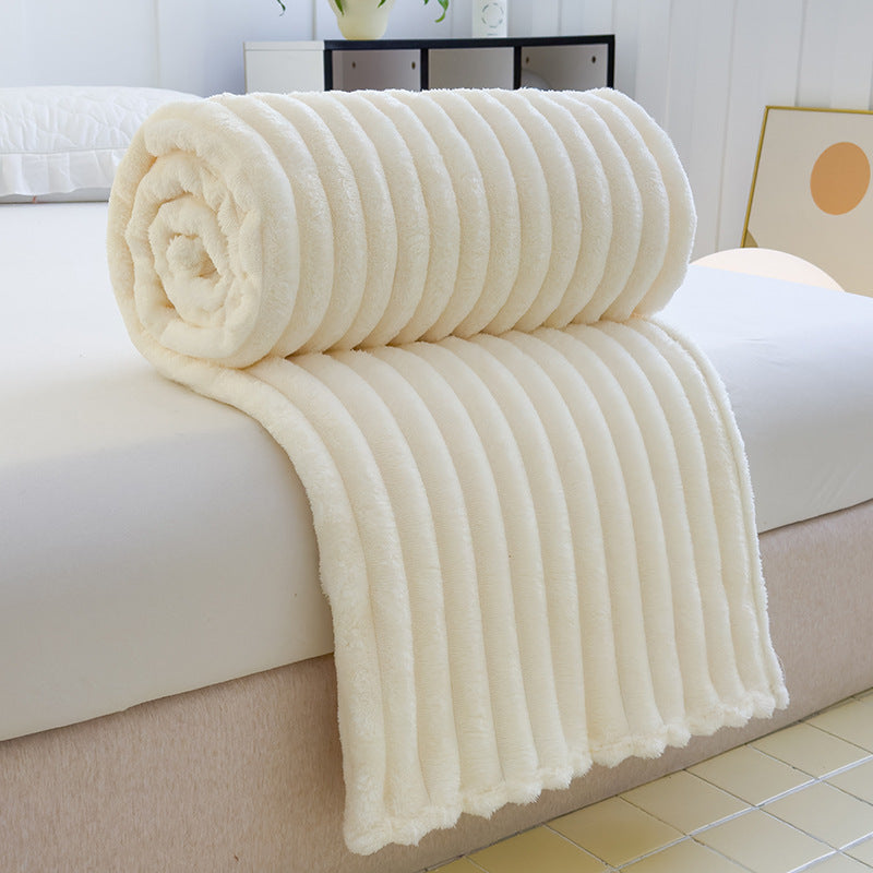 Damen Hochflor Kuscheldecke mit Wellenmuster Brehn
