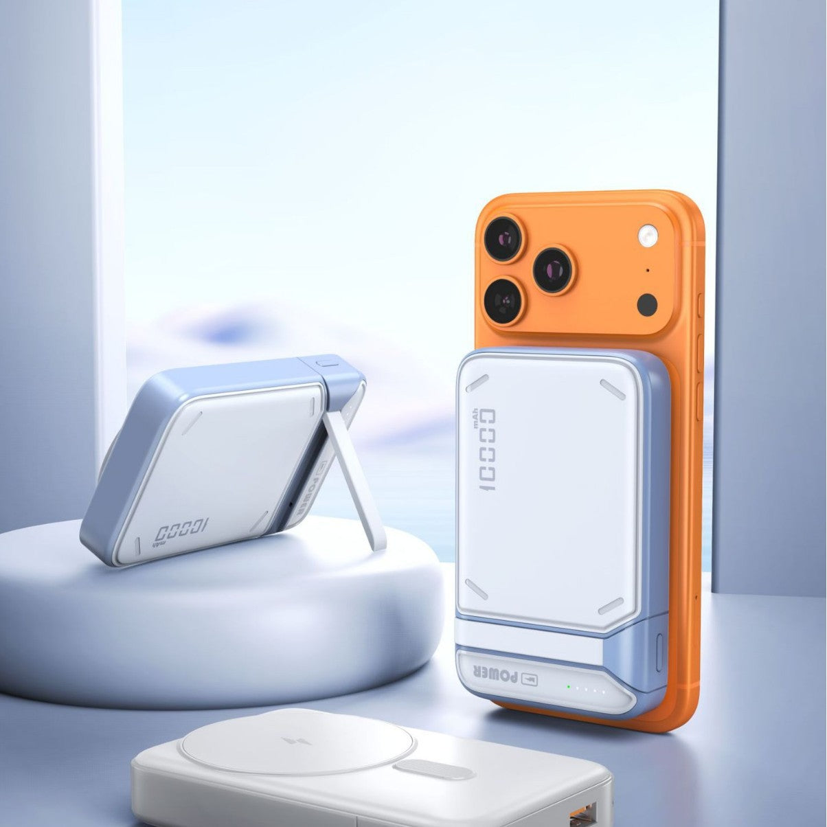 Kabellose Powerbank mit Induktivem Schnellladegerät und Intelligenter Ladeanzeige Brehn