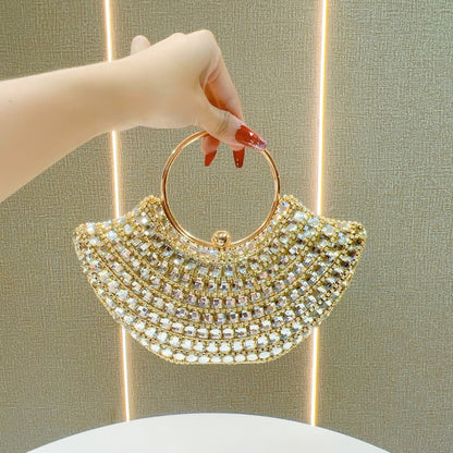 Rhinestone-beschmückte Clutch-Handtasche