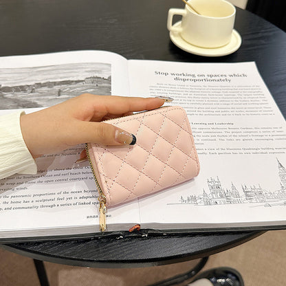 Gepolsterte zippered kompakte Brieftasche