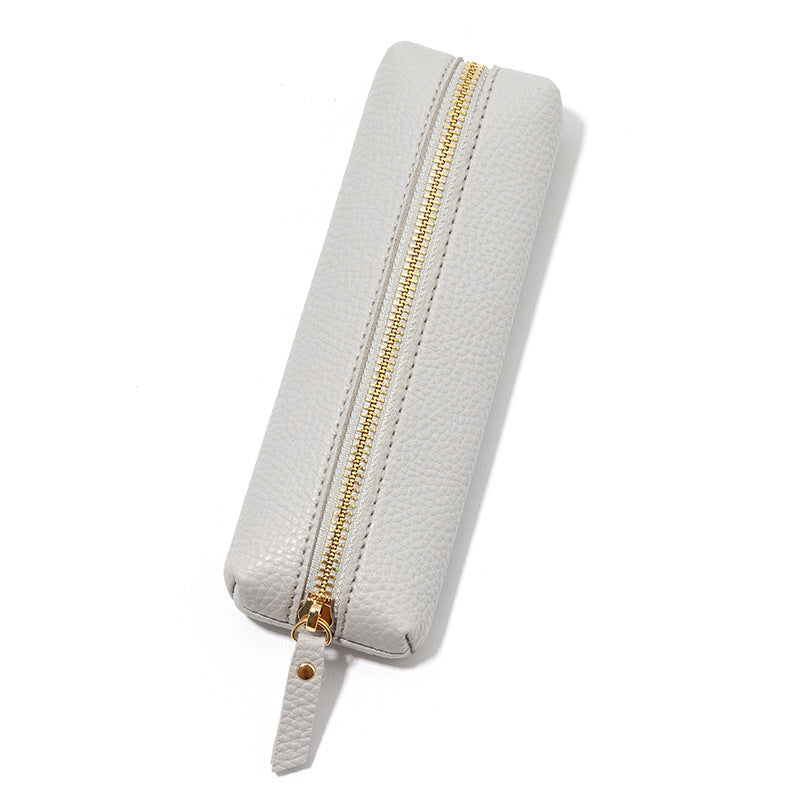 Premium Leder Reißverschluss Bleistift Etui Brehn
