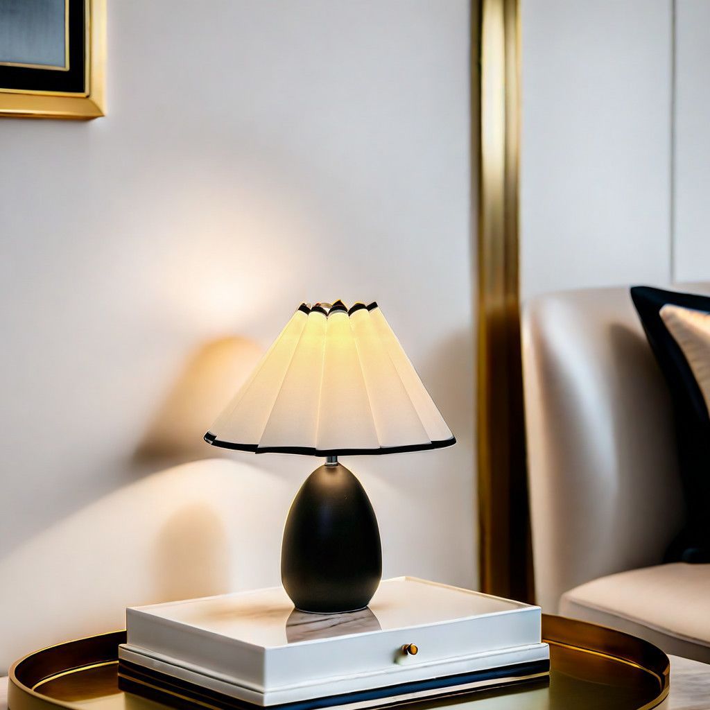 Verstellbare Stoffschirm Tischlampe