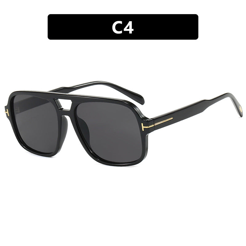 Damen trendige Sonnenbrille mit quadratischem Rahmen und polarisierenden gelben Gläsern Brehn