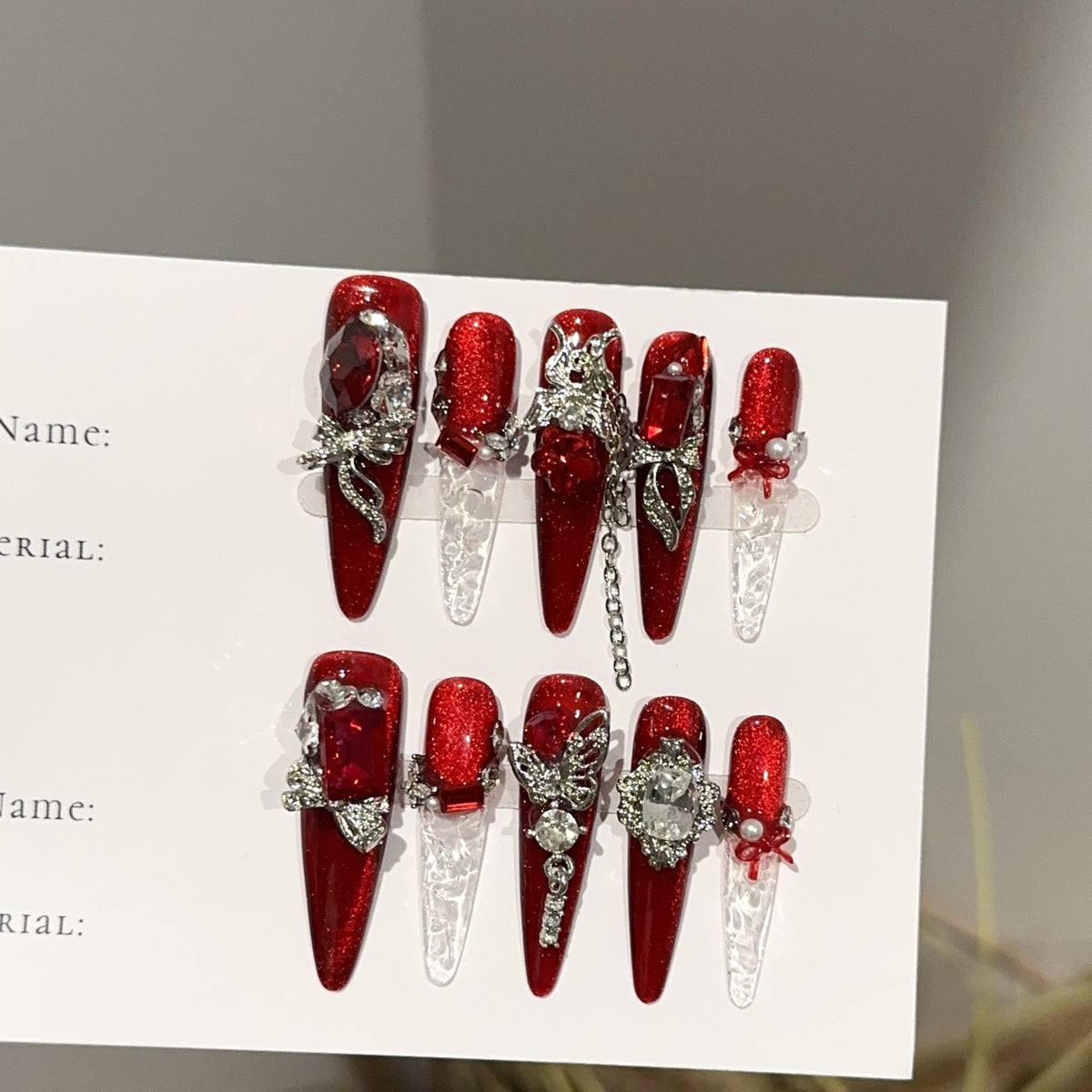 Luxuriöses Glitzerndes Press-On Nail Set