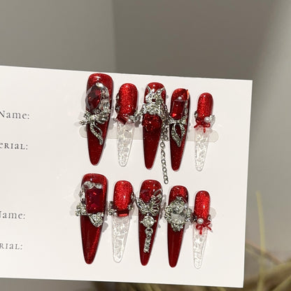 Luxuriöses Glitzerndes Press-On Nail Set