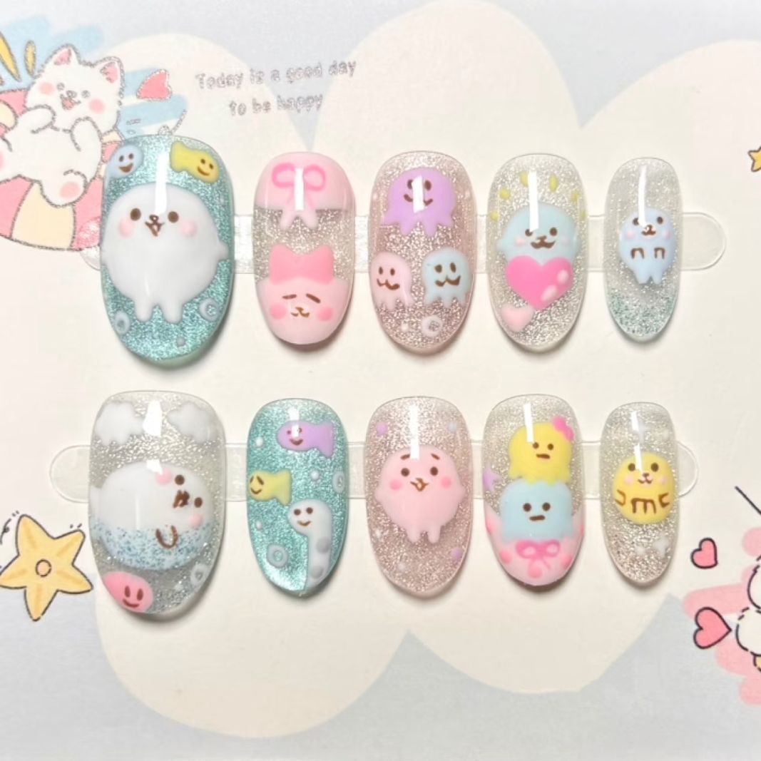 Künstlerisches Ombre Glitter Nagelkunst Set Brehn