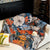 Elegante florale gewebte Wurfdecke