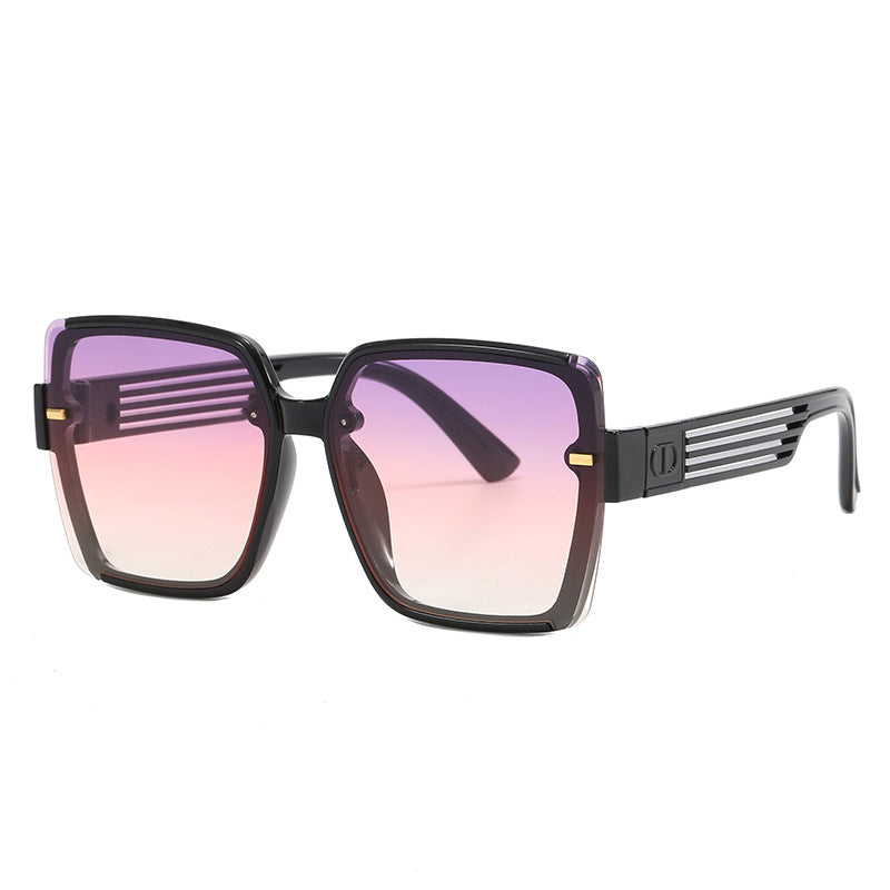 Damen quadratische Sonnenbrille mit trendigem Geometrie-Design Brehn