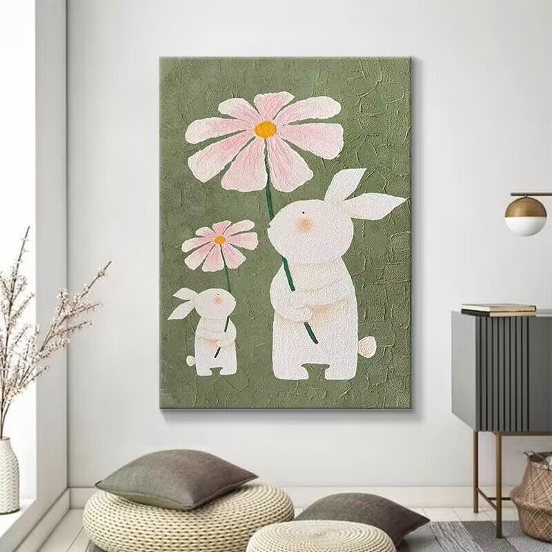 Texturiertes floralem Canvas Wandkunst