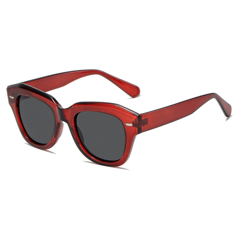 Damen stylische Sonnenbrille im modernen Design mit transparentem Rahmen Brehn