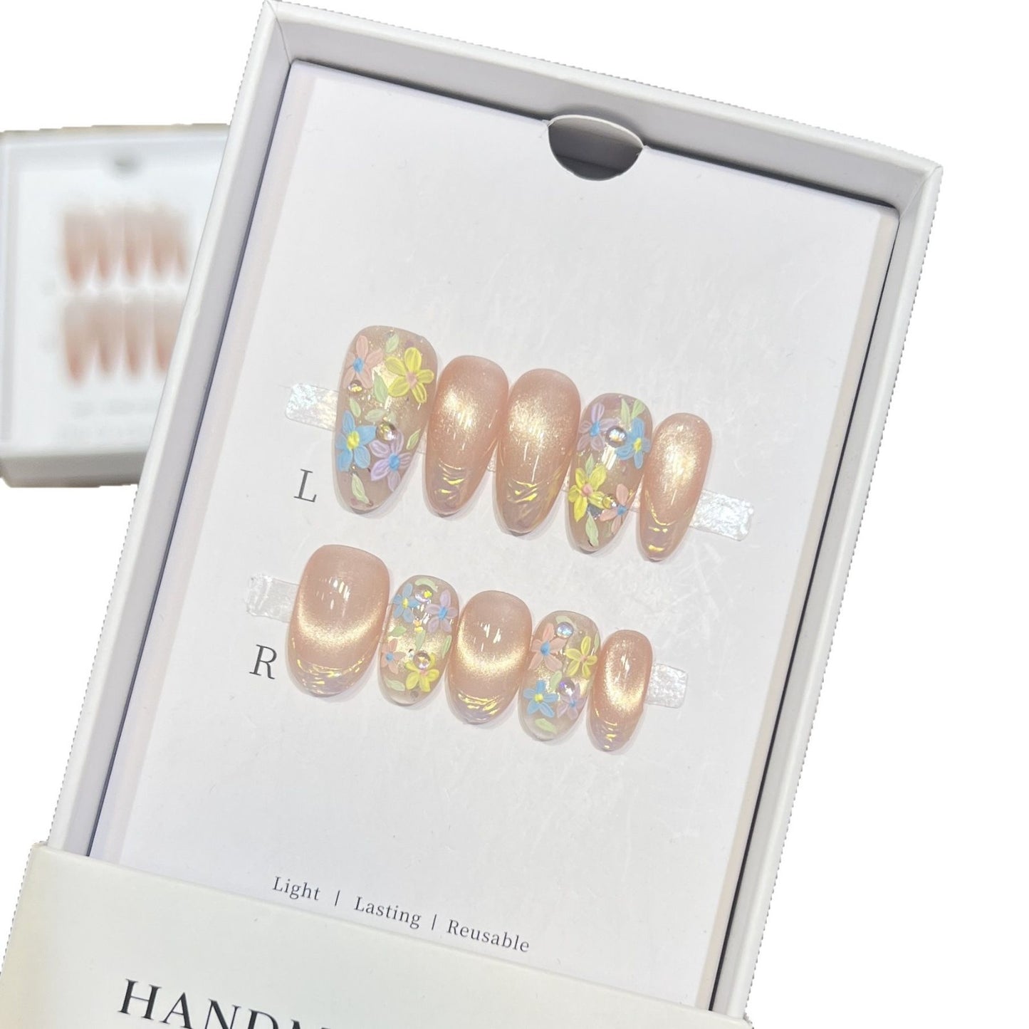 Floral Art Press-On Nail Set Brehn