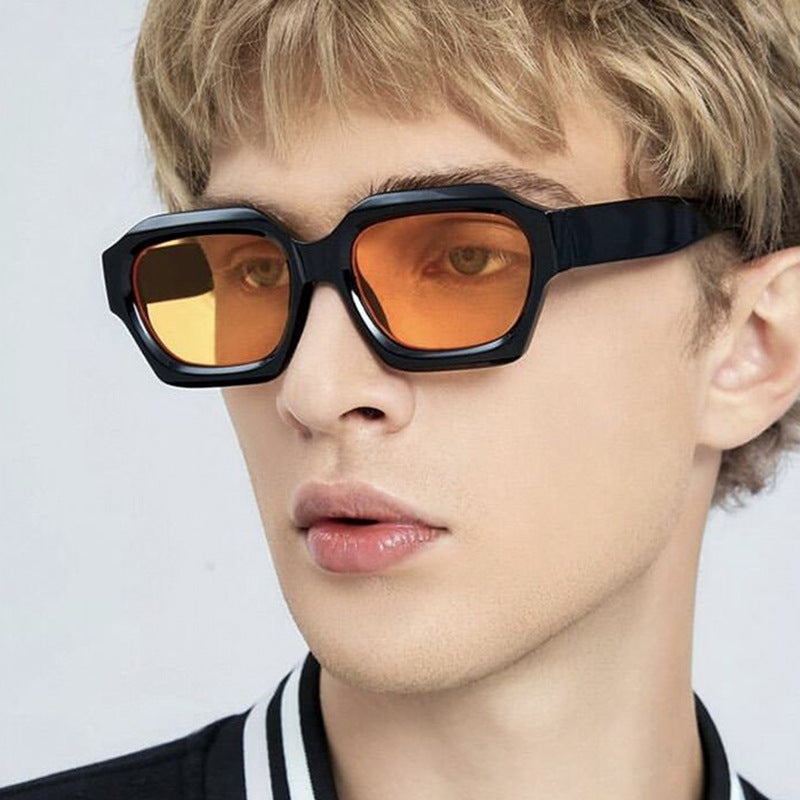 Damen trendige geometrische Sonnenbrille mit einzigartigem Design Brehn