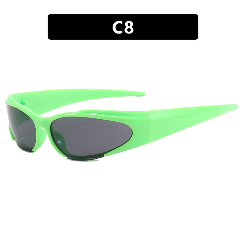 Damen Sportliche UV-Schutz-Sonnenbrille mit aerodynamischem Design Brehn