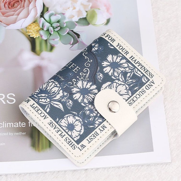 Elegante Rose Druck Geldbörse Brehn