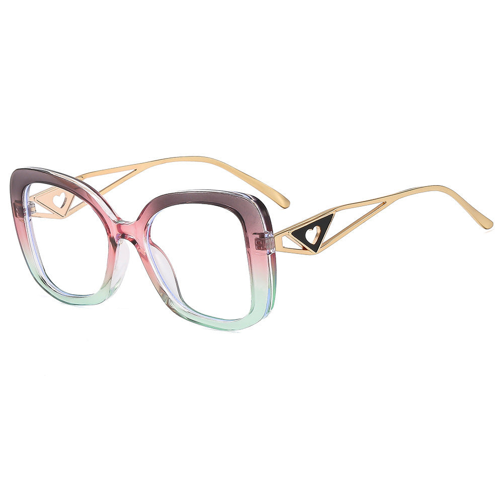 Damen modische oversized Sonnenbrille mit luxuriösem Herzdetail Brehn